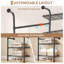 Étagère murale robuste pour garde-robe – Système d'étagères pour la restauration commerciale – Tiges extensibles en acier au carbone (60 à 90 cm), étagères métalliques noires mates à 8 niveaux, organisateur de rangement modulaire noir, 8 couches