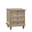 Table de chevet de style champêtre, naturelle et blanche, à 4 tiroirs avec plateau coulissant, table d'appoint de rangement en bois pour chambre ou salon
