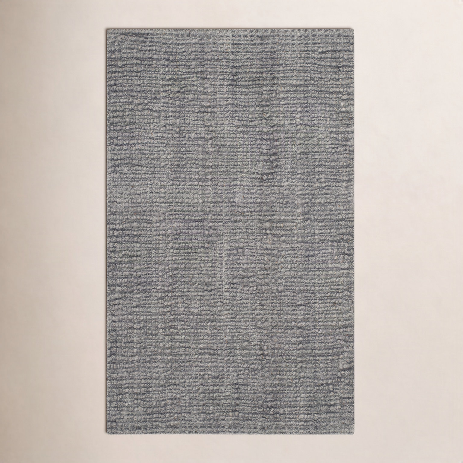 Alda Light Gray Hand-Woven Jute Rug, Rectangle 2'6" x 4'