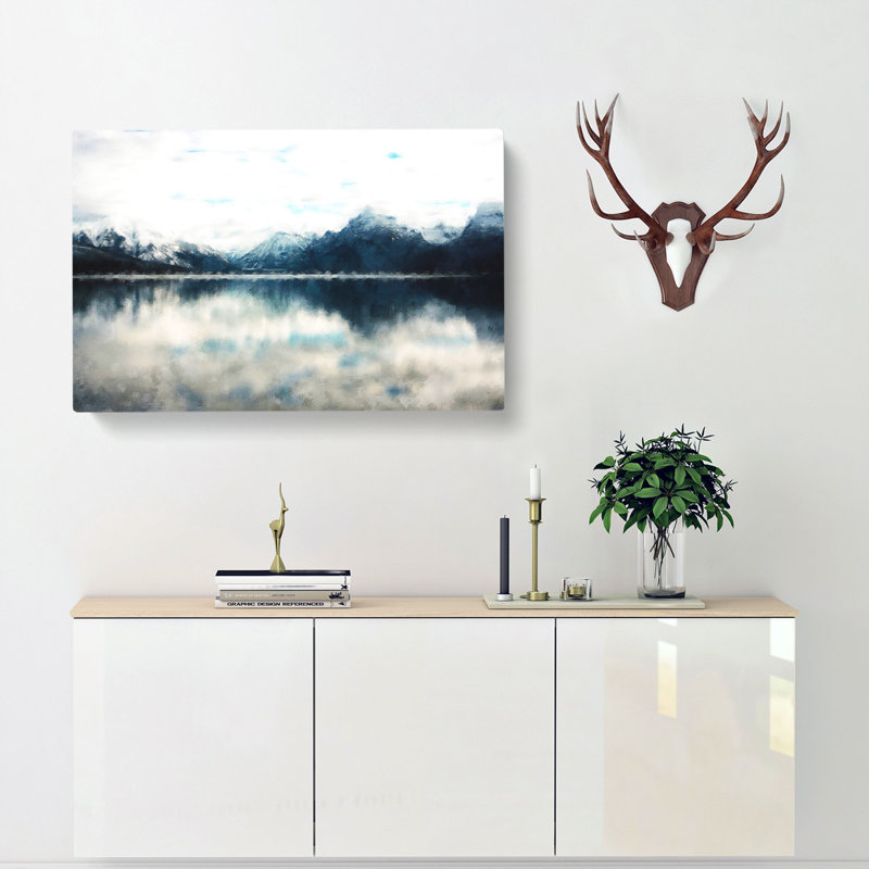 Lake McDonald Montana - Wrapped Canvas Painting, 60cm H x 91cm W x 3cm D