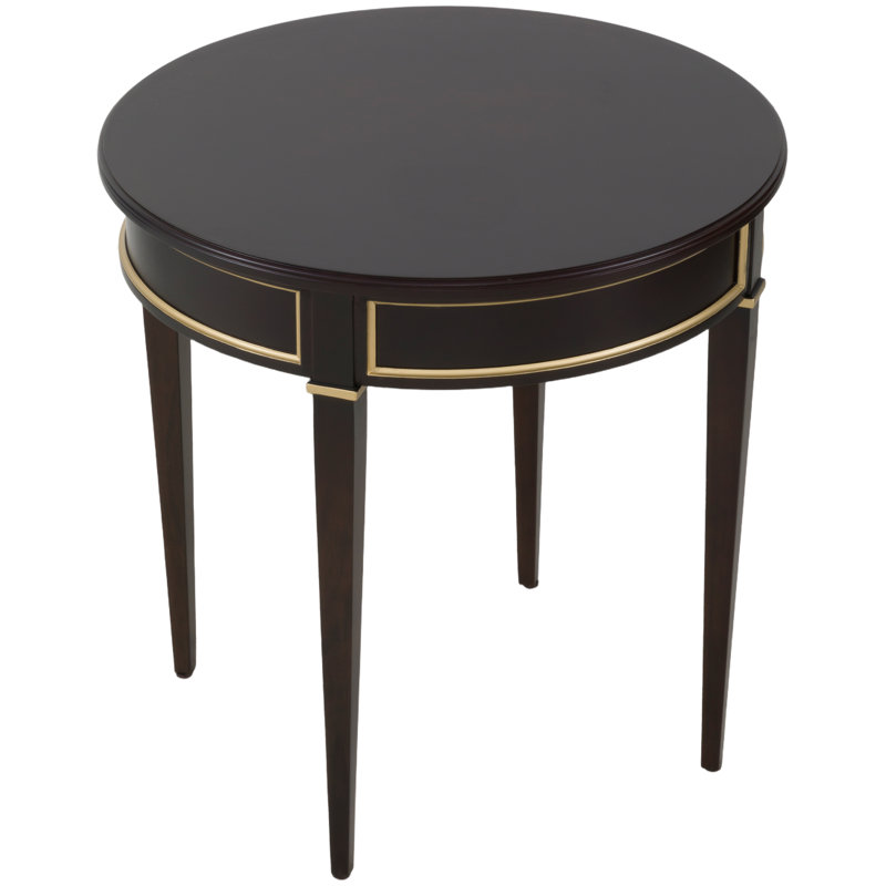 Linea Round End Table in Café Mocha, Café Mocha