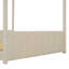 Lit en bois pour lit double en velours, beige
