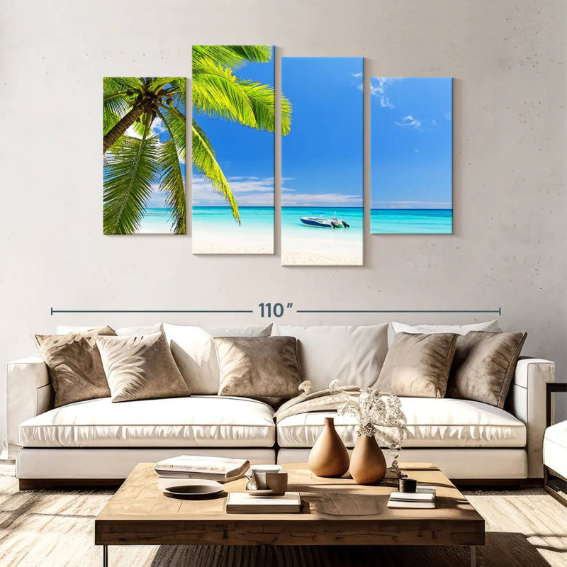 Palmier Summer Beach, H 54 po x l 84 po