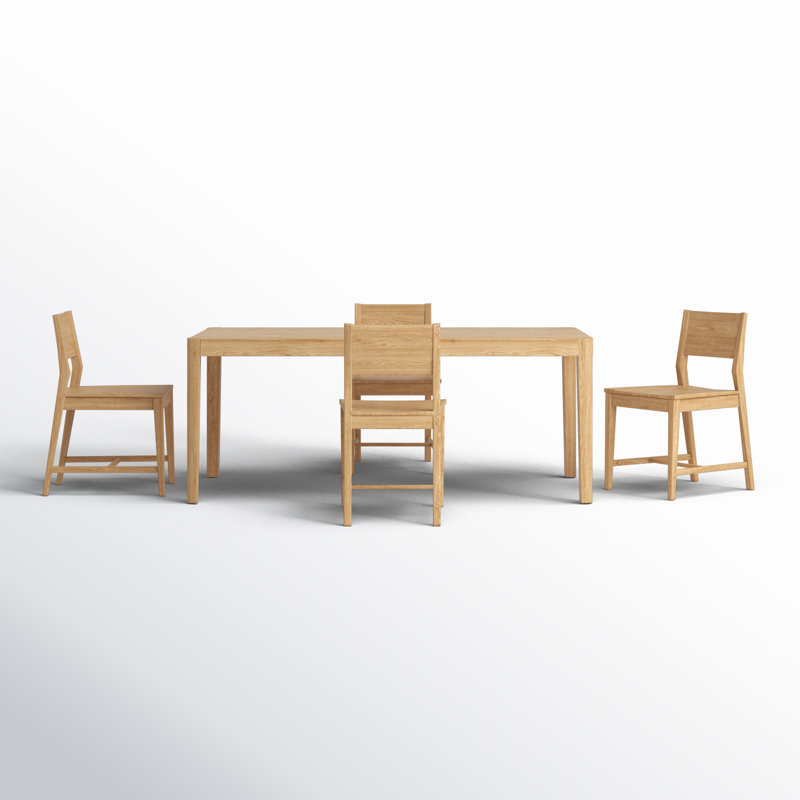 Beechgrove Solid Wood 5 Piece Dining Set