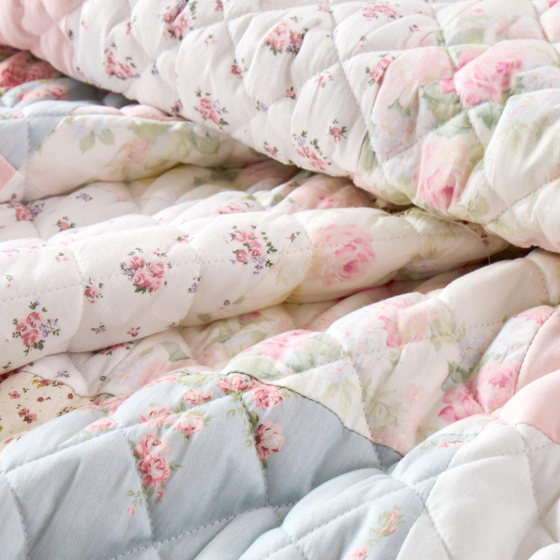 Ensemble de courtepointe Wonderful Shabby Chic, Rose, Très grand lit