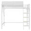 Lit mezzanine double en métal avec échelle et tablettes de rangement supérieures - Lit mezzanine haut pour enfants et adolescents, blanc-1062764466-1062764469