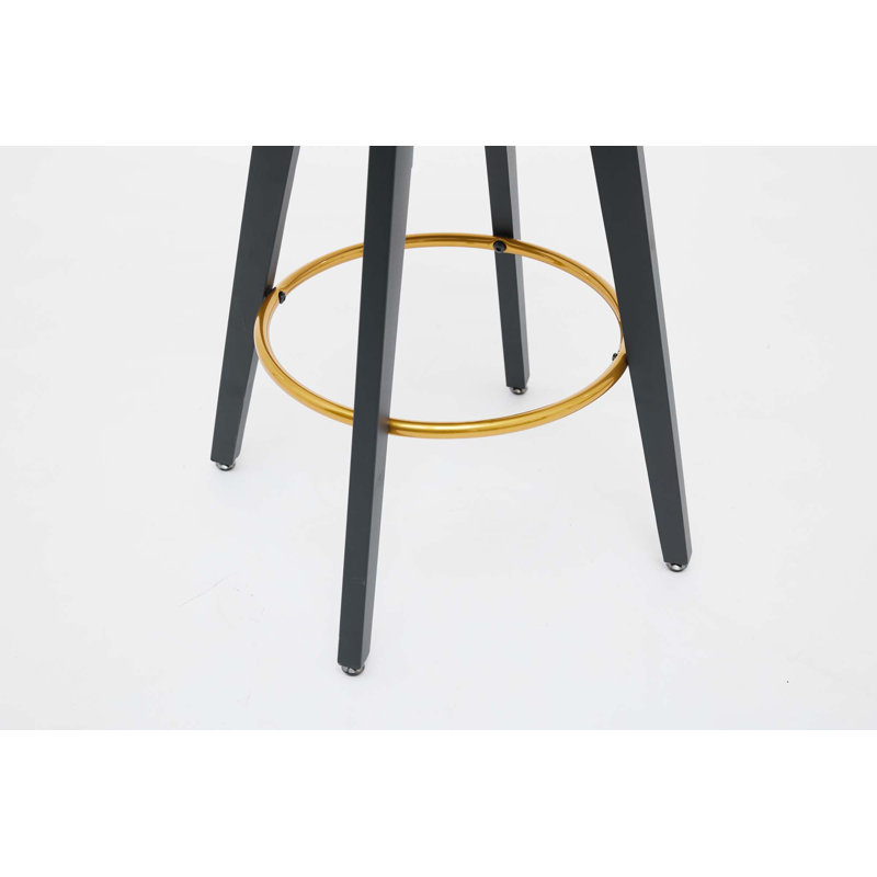 Ensemble de tabourets de bar pivotants à 360 ° (ensemble de 2), Gris