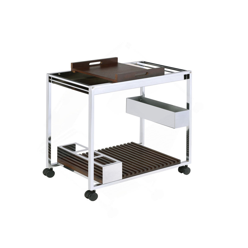Chrome Finish Serving Cart