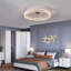 Ventilateur de plafond à profil bas de 20 po avec lumière et télécommande, ventilateur de plafond à DEL à intensité variable, 6 vitesses, pales réversibles
