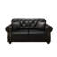 Canapé Chesterfield de style Mid-Century moderne avec capitonnage à boutons et garnitures cloutées