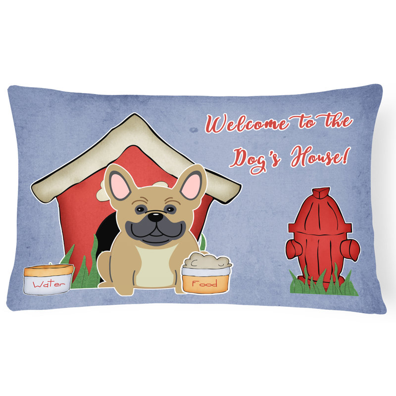 Coussin lombaire intérieur/extérieur rectangulaire pour chien house, Crème
