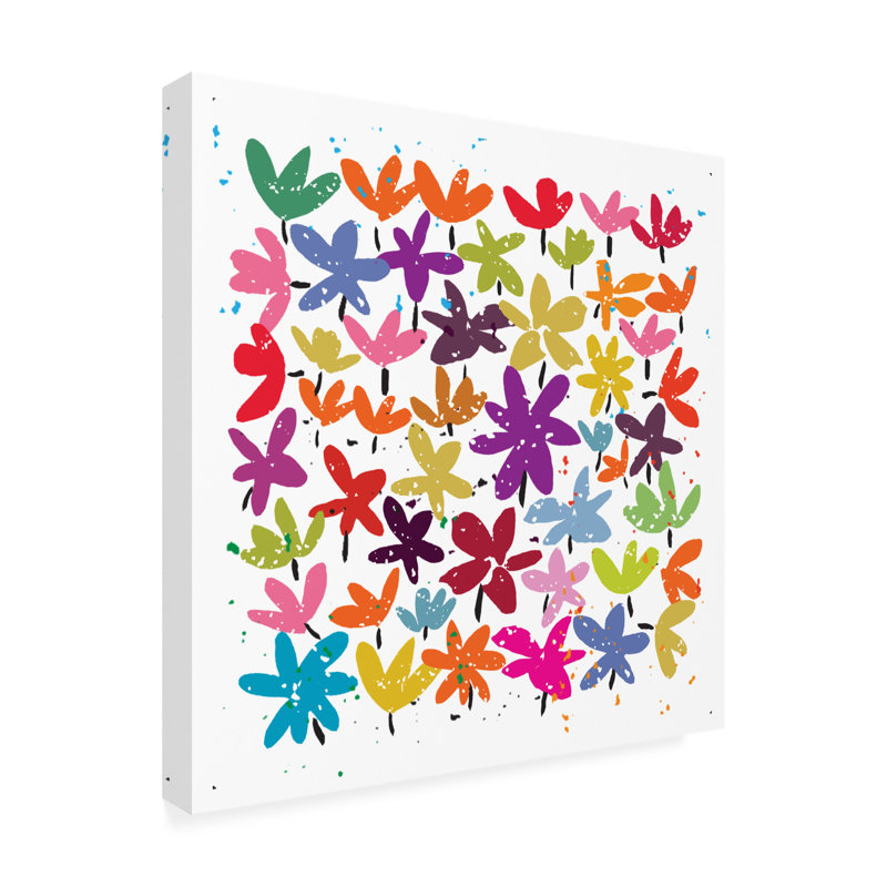 «Say It With Flowers On Canvas» par Jenny Frean, art sur toile, H 14 po x l 14 po x P 2 po
