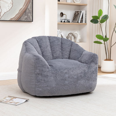 Fauteuil à billes, fauteuil à billes avec accoudoirs rembourrés de mousse à haute densité, canapé paresseux et confortable Fauteuil à billes pour adultes dans le salon, lecture dans la chambre à coucher