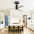 52 Inch Modern Flush Mount Ceiling Fan With Led Light And Remote Control-10322282