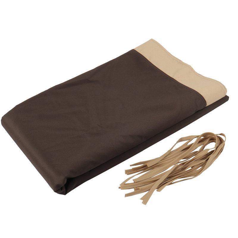 Universal Canopy Cover Replacement For 12X9 Ft Curved Outdoor Pergola Structure-Brown