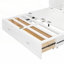 Lit escamotable mural avec tiroir et prises USB, structure à poulie pour un fonctionnement en douceur-476126492