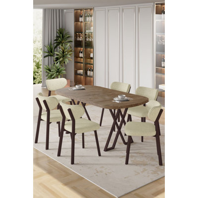 Ensemble de table et chaises de salle à manger (7 pièces)