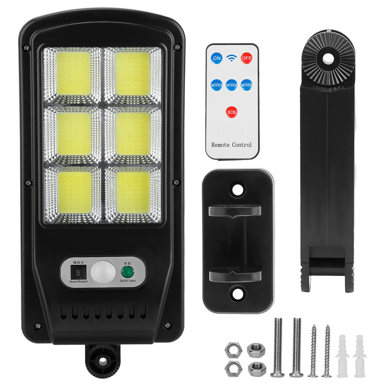 LED Solar Power Dusk to Dawn Battery Operated Outdoor Security Flood Light with Motion Sensor