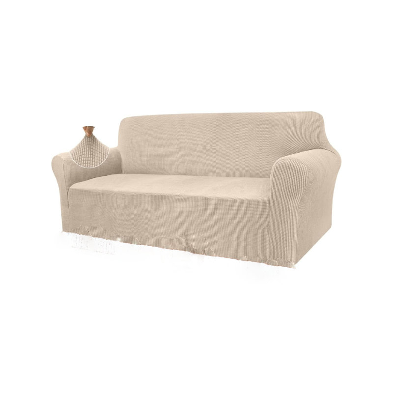 Polyester Box Cushion Sofa Slipcover