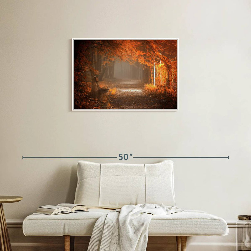 En attente de chute, Cadre flottant blanc, 31 po x 21 po