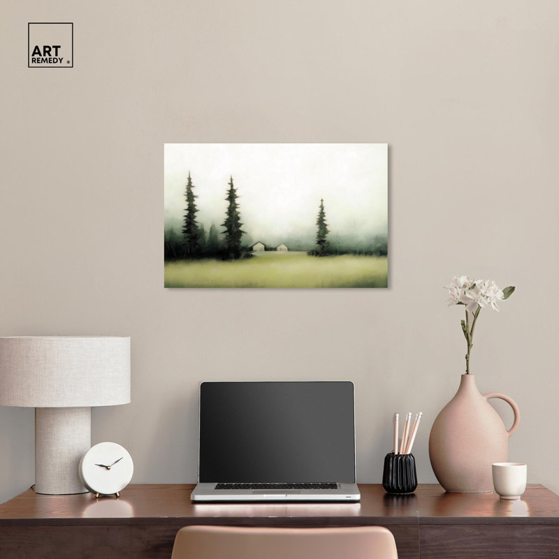 Sheltered in Green Rustic Landscape Canvas Art, 24" x 16"