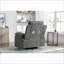 Fauteuils inclinables, fauteuil pivotant électrique avec Bluetooth, lumières DEL, USB / type C, rangement | Lin gris foncé