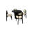Modern 5-Piece Dining Table & Chairs Set, Black & White, 39.4 x 29.5 x 39.4 inches | 100% Beech Wood & MDF | 4 Stylish Chairs (16.9 x 31.9 x 18.1 inches) | Elegant Design for Dining Room & Entertaining Spaces