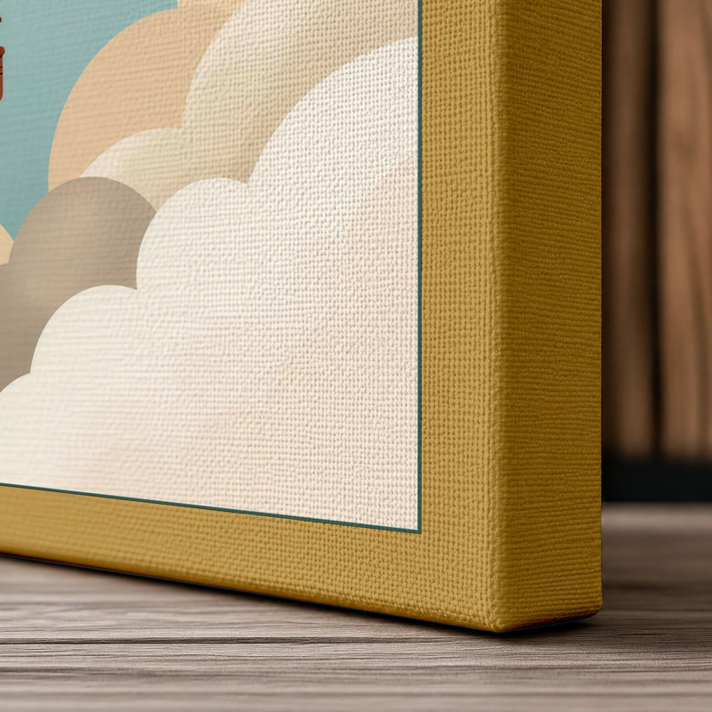 Skybound Wonder Modern - Wrapped Canvas, 18x12 - 45.7 x 30.5 cm, Ochre Border