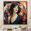 Cubisme multicolore, création de femme I - cubisme, art mural
