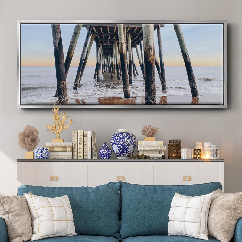 Under the Pier- Framed Canvas