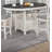 1Pc Casual Counter Height Kitchen 18" Extendable Leaf Storage Table Pedestal Base Design Wooden Dining Room Two-Tone Finish-1293284653