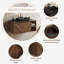 36" Wall-Mounted Brown Wood Bathroom Vanity with Black Ceramic Sink, Pre-Drilled Single-Hole Faucet Hole, Pop-Up Drain & P-Trap Included-970860786-939890926
