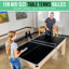 Ensemble de table de billard multi-jeux 3 en 1 avec plateau de salle à manger et tennis de table Gosports - inclus, 7 pi, beige-122503499-114225484