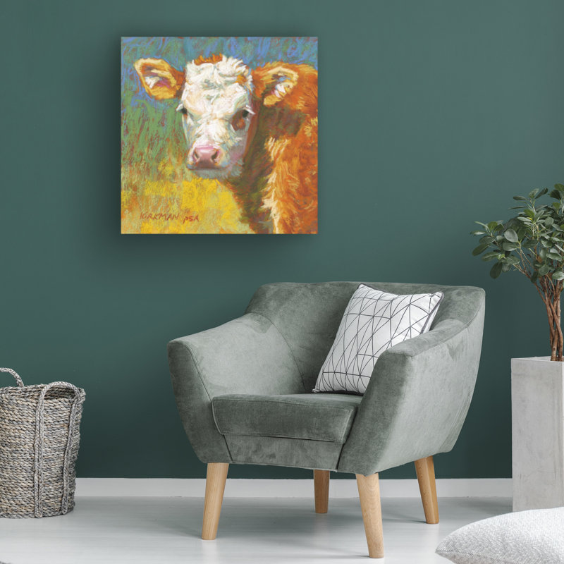 Art mural sur toile tendue - art mural «Marigold» Rita Kirkman pour le salon, la chambre à coucher ou le bureau - 18 x 18