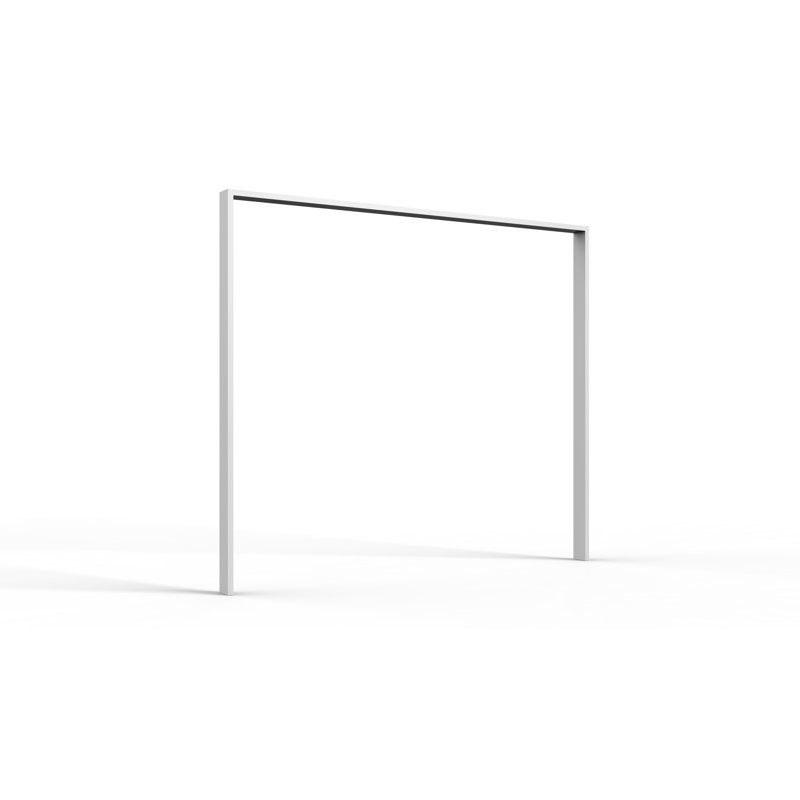 Vosburg 228cm Hardware, White, 213cm H x 273cm W x 12cm D