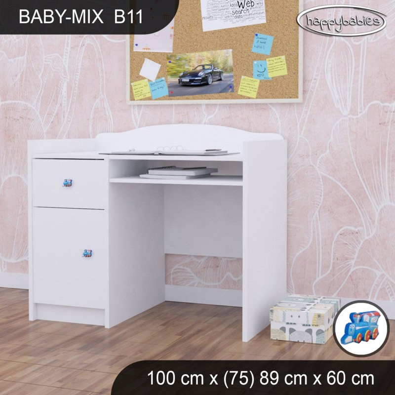 100cm Computer Desk, White