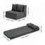 Canapé-lit pliant, canapé-lit pliable 3 en 1 avec 2 coussins et housse lavable, canapé-lit convertible en mousse à mémoire de forme haute densité 25D, canapé futon pour salon, chambre à coucher, gris foncé (simple)