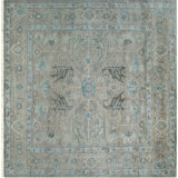 Ivory Hand-Knotted Wool Faded Serenity Classic Traditional Modern Contemporary Carpet Rug