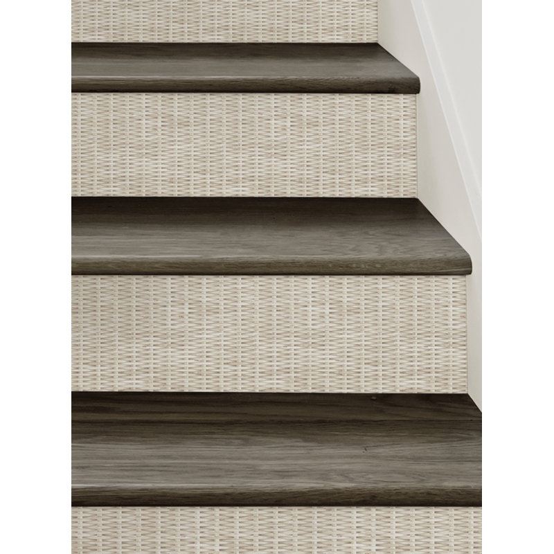 Autocollants muraux Groningen, L 6 po x l 48 po, Blanc délavé