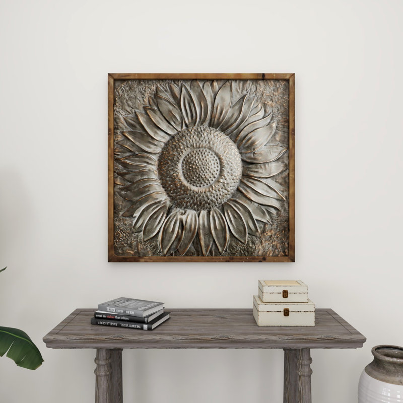 Décoration murale traditionnelle en métal Sunburst