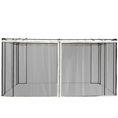 Moustiquaire de rechange pour tonnelle 3 m x 4 m, couleur crème, , Superbe toile de protection extérieure couleur crème, 3 m x 4 m, Enchanteresse