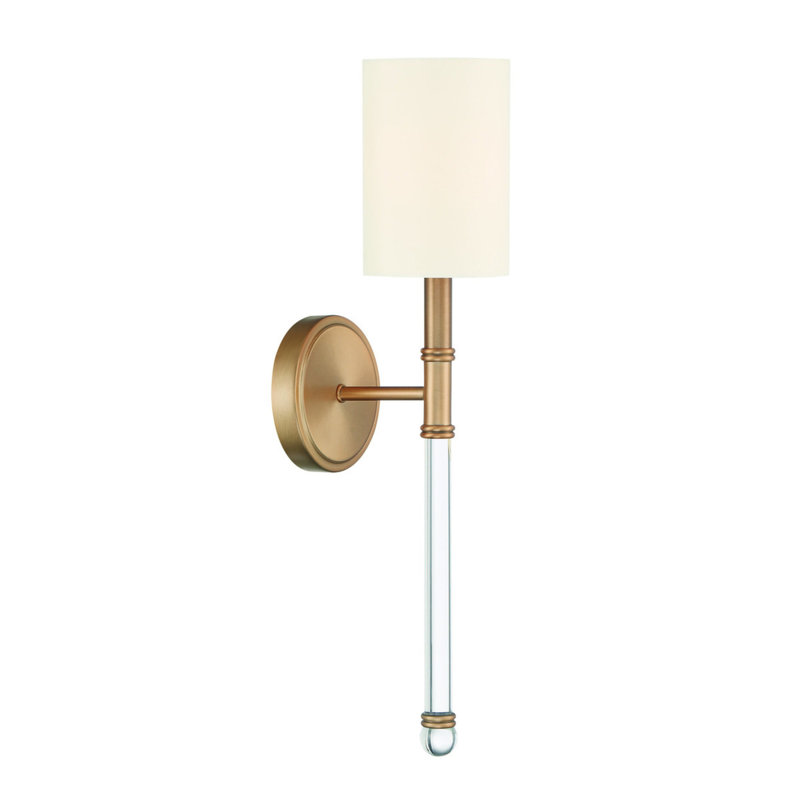 Nazario 1-Light Dimmable Wallchiere, Warm Brass