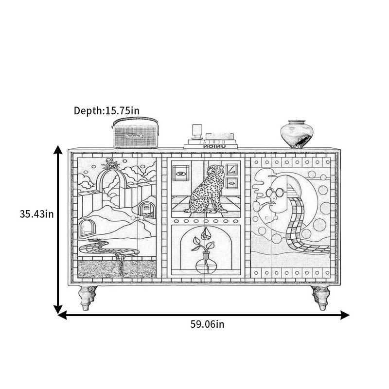 Artistic Abstract Sideboard
