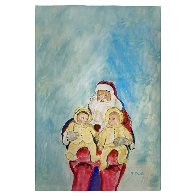 Serviette d'invité Père Noël et jumeaux