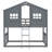 Wood Twin Over Twin House Bunk Bed with Ladder and Safety Guardrail