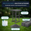Table de patio grise en Hdpe, conception moderne résistante aux intempéries pour l'extérieur