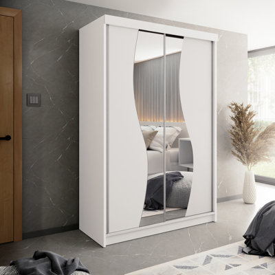 Ajtene 2 Door Glass Wardrobe