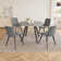 35.4'' Round Dining Table Set, Modern Kitchen Table with 4 Dining Chairs(1 Table 4 Chairs)