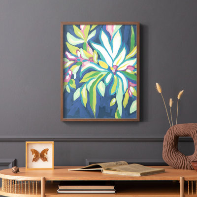 Blue Tropics IV, reproduction encadrée - bois massif
