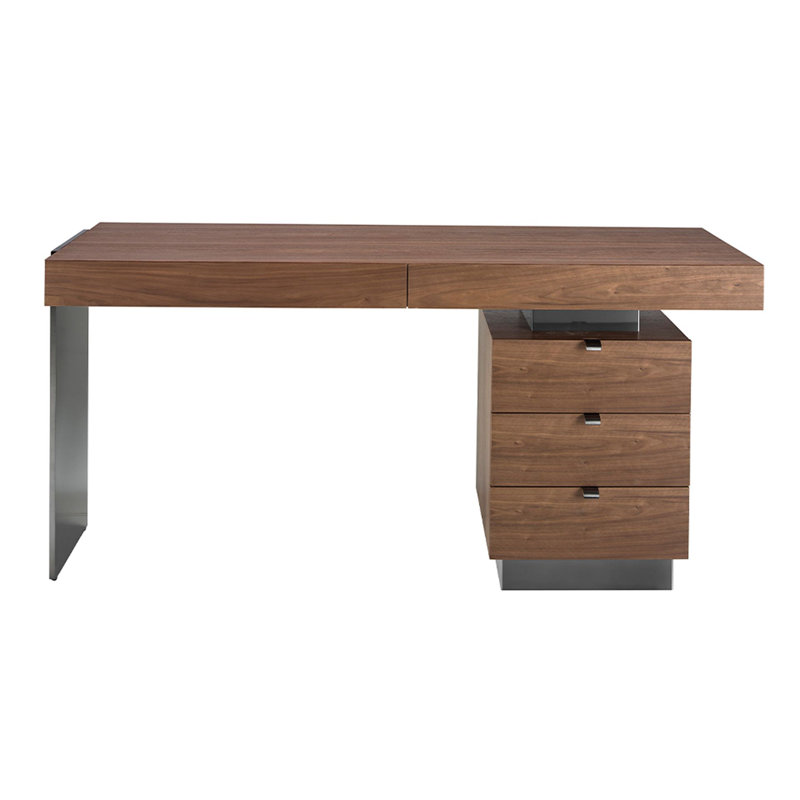 Desk walnut and darkened polished